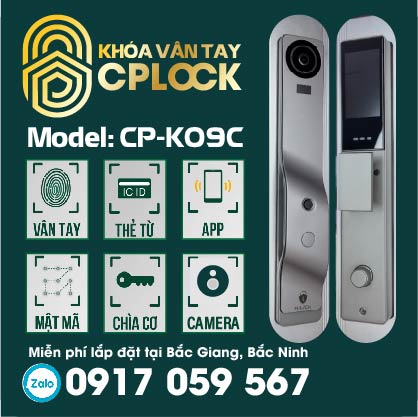 Khóa Vân Tay Bắc Giang - Khóa Cửa Vân Tay Thông Minh CPLOCK K09C 2 khoa van tay bac giang K09c 05