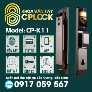 Khóa Vân Tay Bắc Giang - Khóa Cửa Vân Tay Thông Minh CPLOCK K11 2 khoa van tay bac giang k11 08