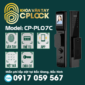 Khóa Vân Tay Bắc Giang - Khóa Cửa Vân Tay Thông Minh CPLOCK PL07C 2 khoa van tay bac giang pl07c 07