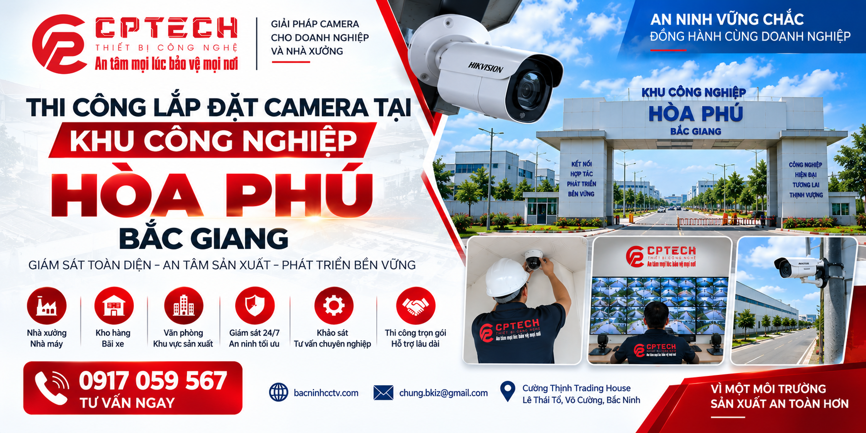 Thi công lắp đặt camera tại Khu công nghiệp Hòa Phú Bắc Giang 5 camera-hoa-phu-bac-giang